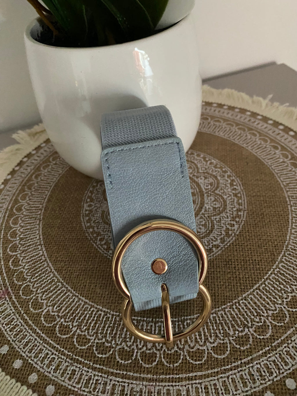 CEINTURE ELASTIQUE BLEUE TU 36/48