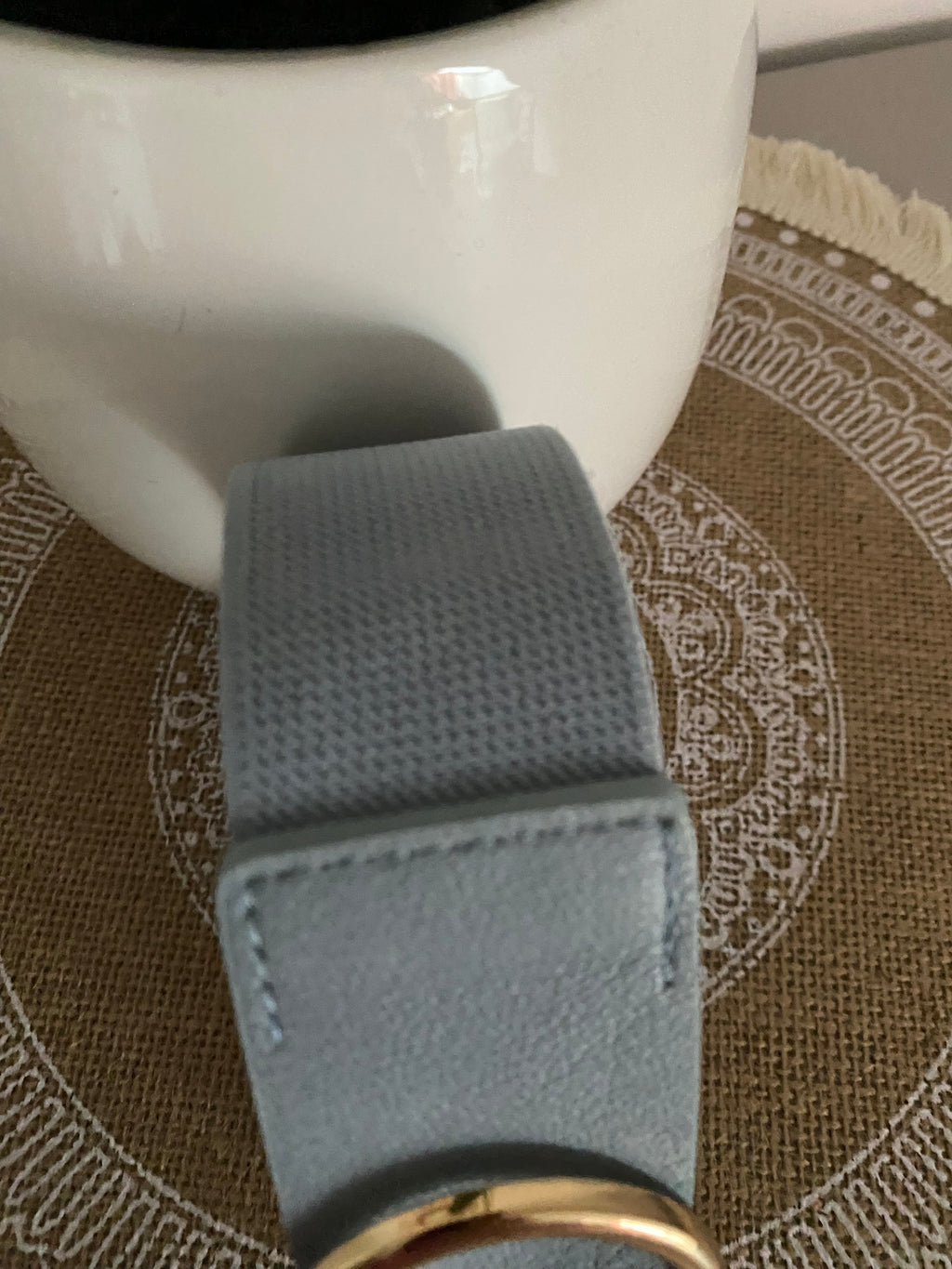CEINTURE ELASTIQUE BLEUE TU 36/48