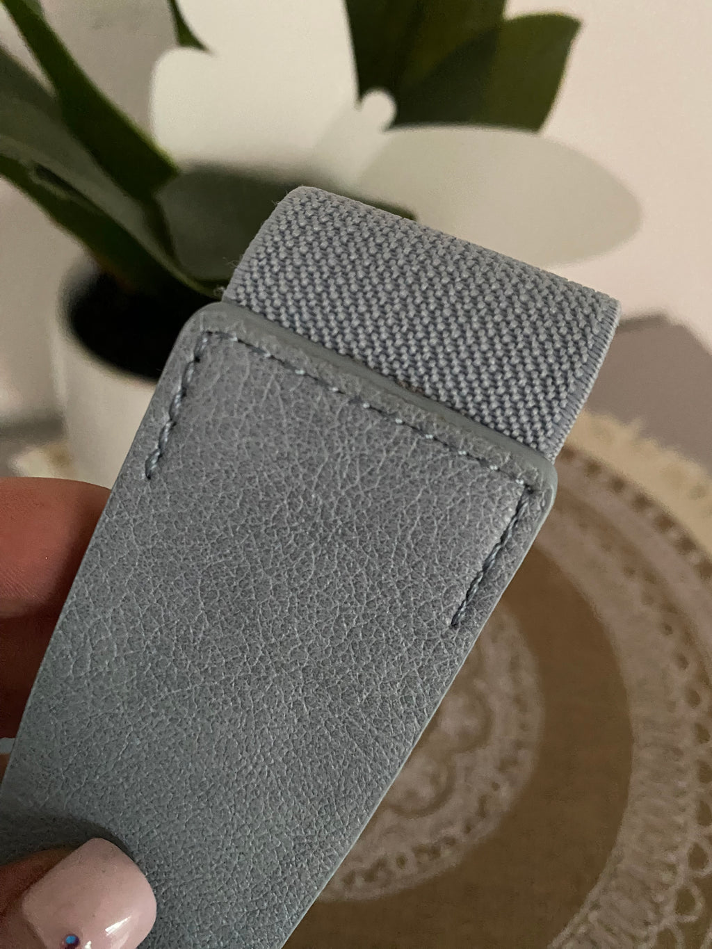 CEINTURE ELASTIQUE BLEUE TU 36/48