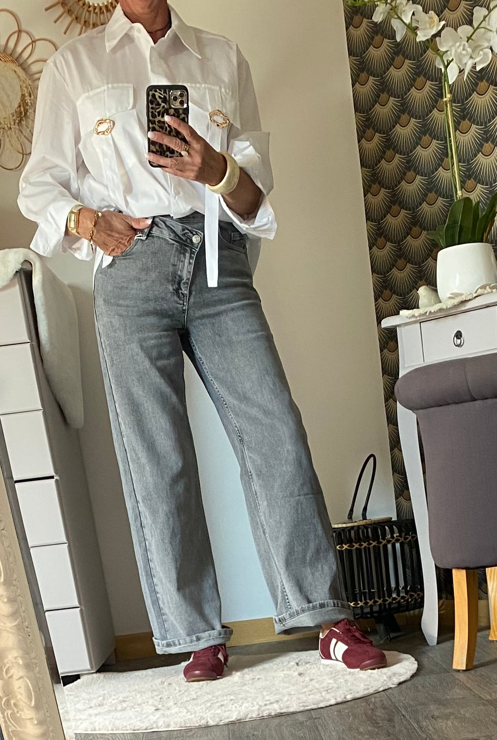 CHEMISE CARLA BLANCHE TU 36/44 PETIT 46