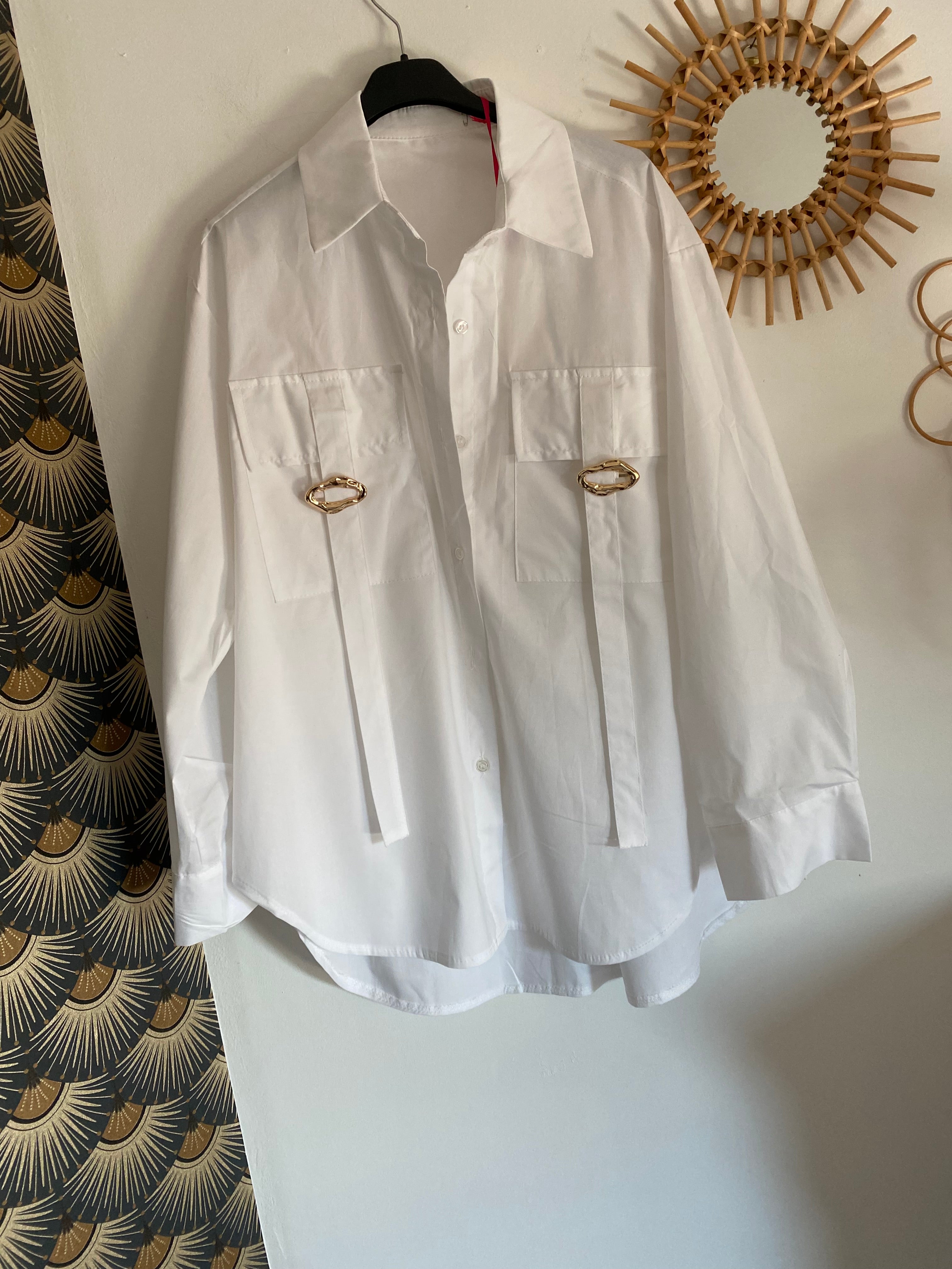 CHEMISE CARLA BLANCHE TU 36/44 PETIT 46