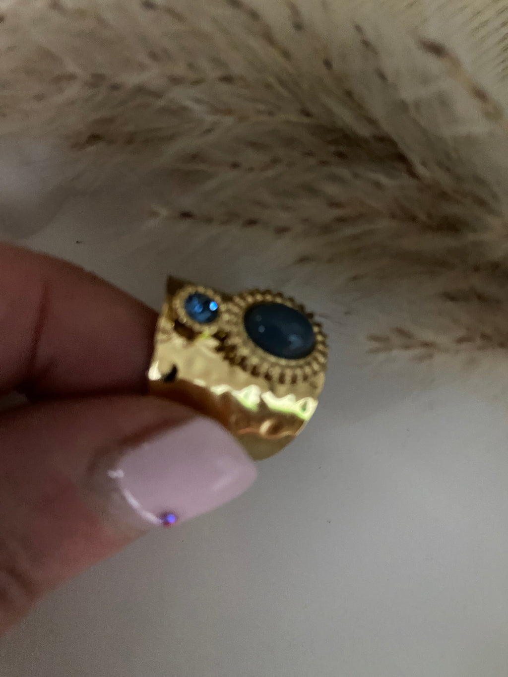 BAGUE SAMANTHA CRISTAL TAILLE BLEU
