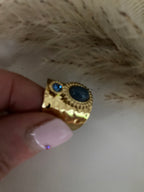 BAGUE SAMANTHA CRISTAL TAILLE BLEU