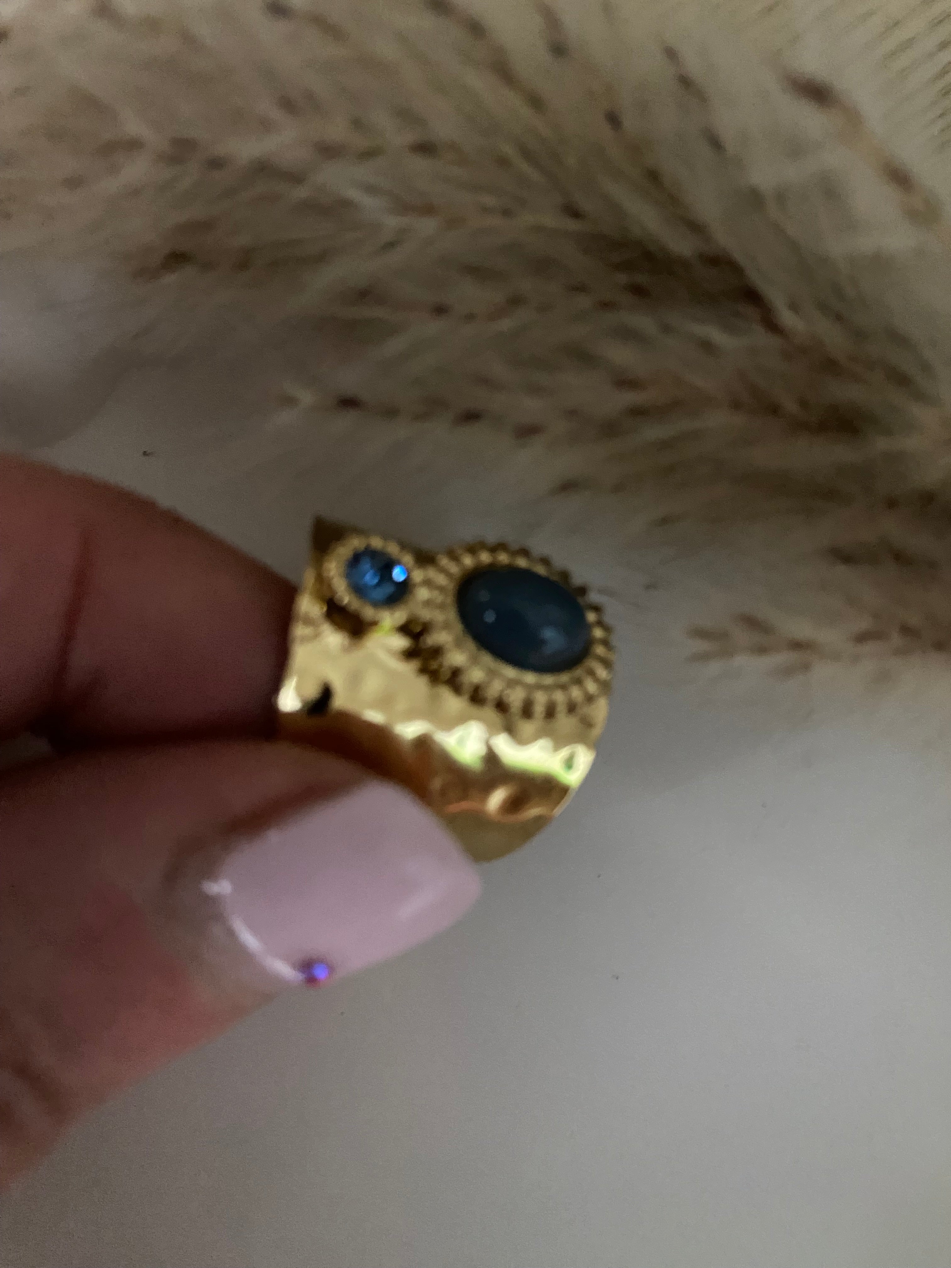 BAGUE SAMANTHA CRISTAL TAILLE BLEU