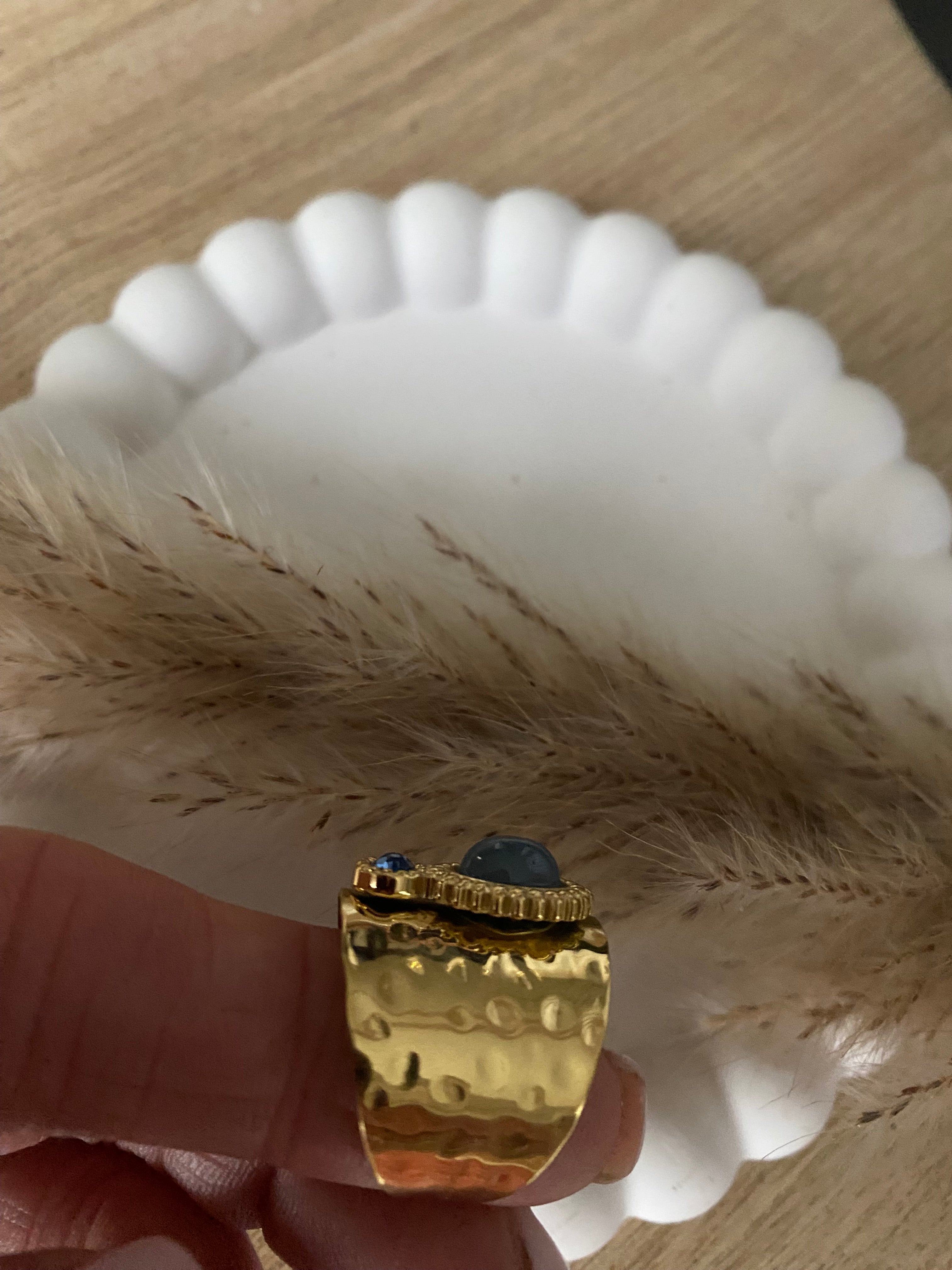 BAGUE SAMANTHA CRISTAL TAILLE BLEU