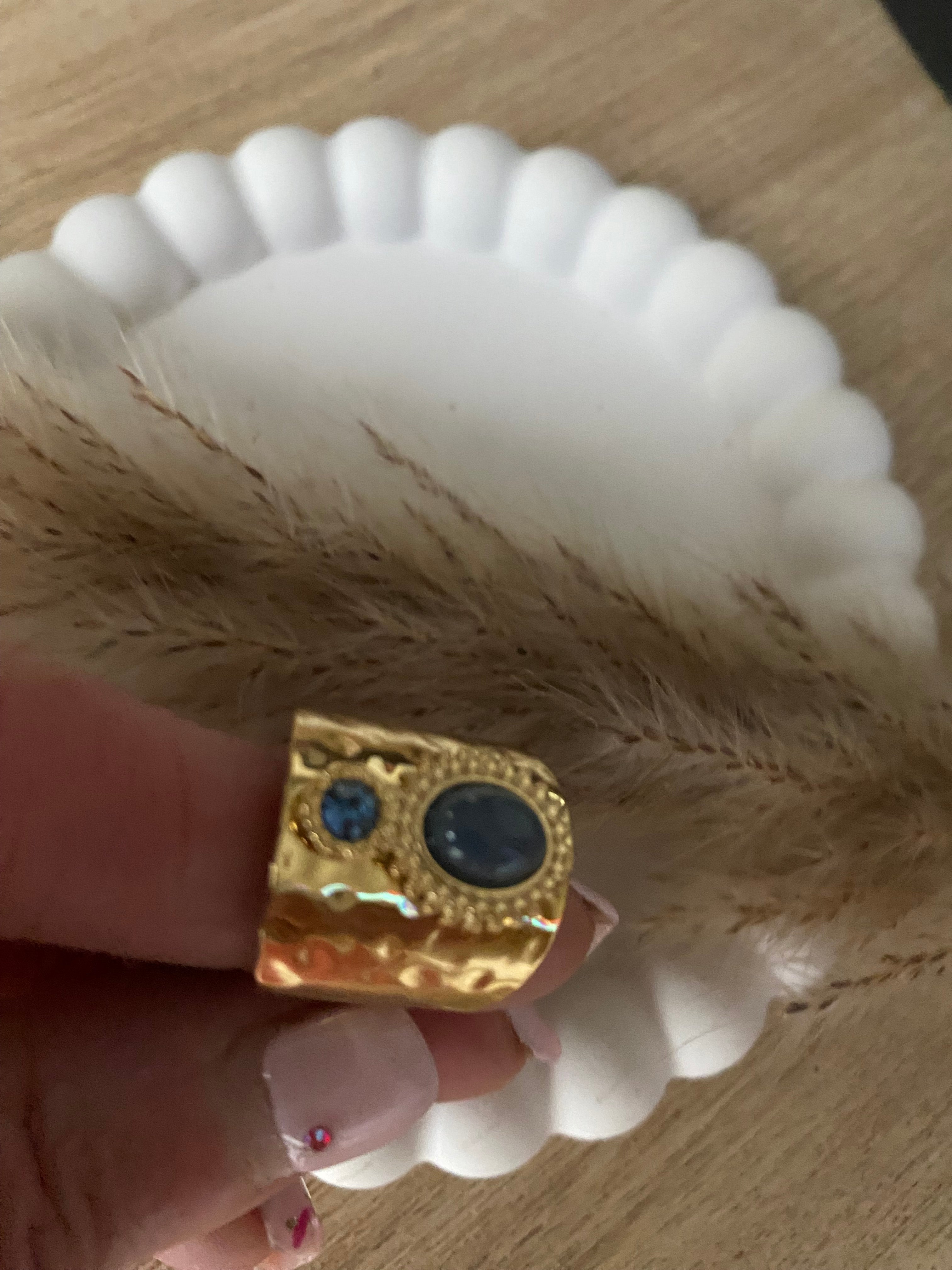 BAGUE SAMANTHA CRISTAL TAILLE BLEU