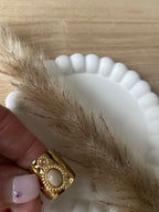 BAGUE SAMANTHA CRISTAL TAILLE BEIGE