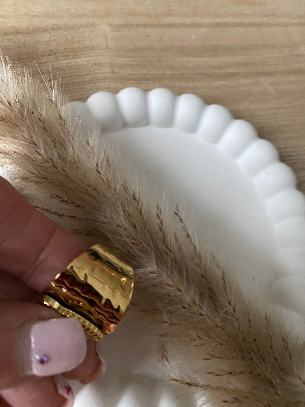 BAGUE SAMANTHA CRISTAL TAILLE BEIGE