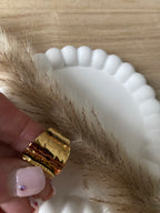 BAGUE SAMANTHA CRISTAL TAILLE BEIGE