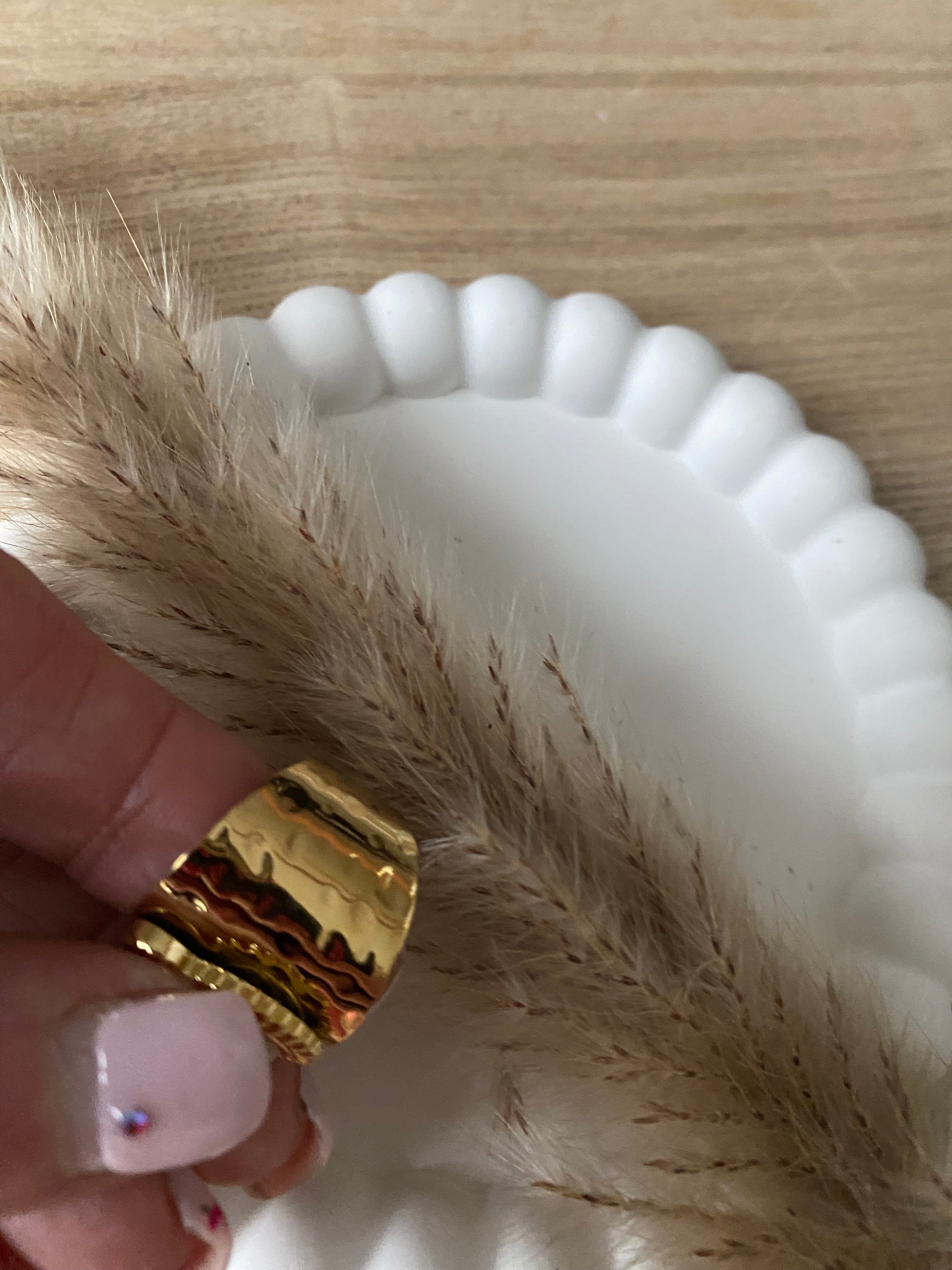 BAGUE SAMANTHA CRISTAL TAILLE BEIGE