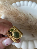 BAGUE SAMANTHA CRISTAL TAILLE KAKI