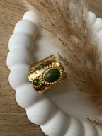 BAGUE SAMANTHA CRISTAL TAILLE KAKI