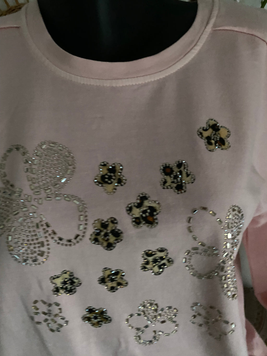 TOP FLOWER LEO ROSE  TU38/44 PETIT 46