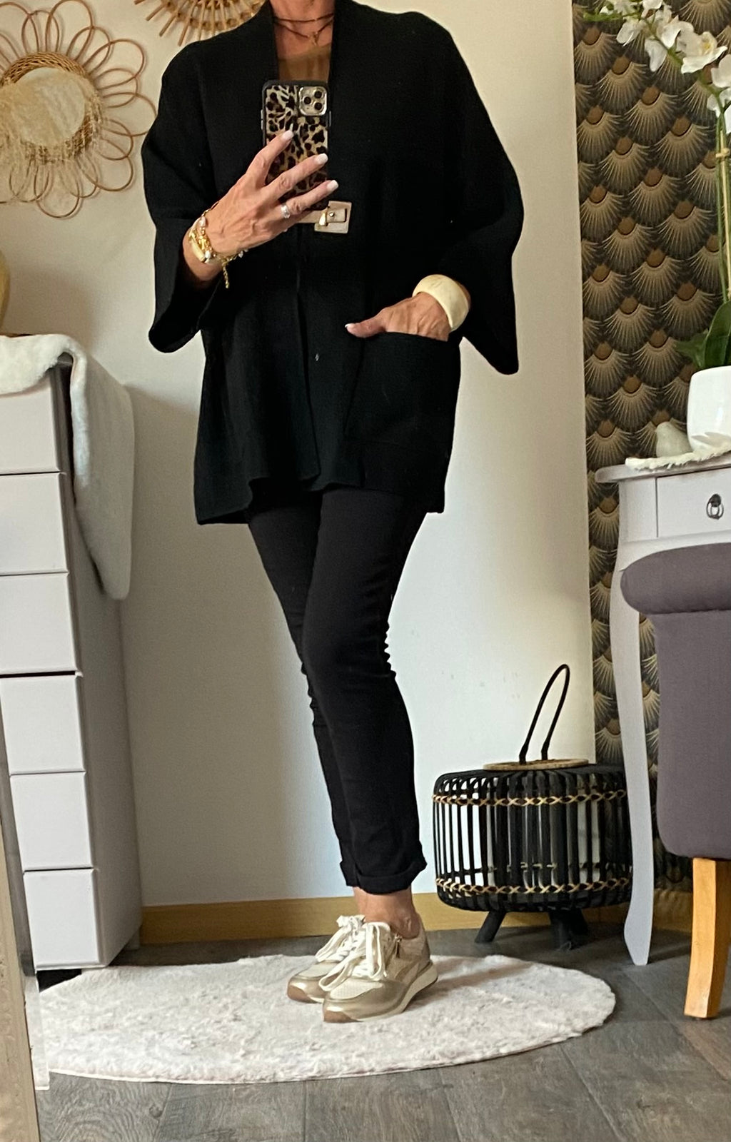 VESTE MG NOIRE  TU 36/44 PETIT 46