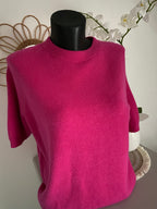 PULL CORINNE MANCHES COURTES  FUSHIA  TU 36/42