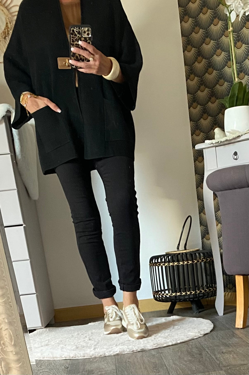 VESTE MG NOIRE  TU 36/44 PETIT 46