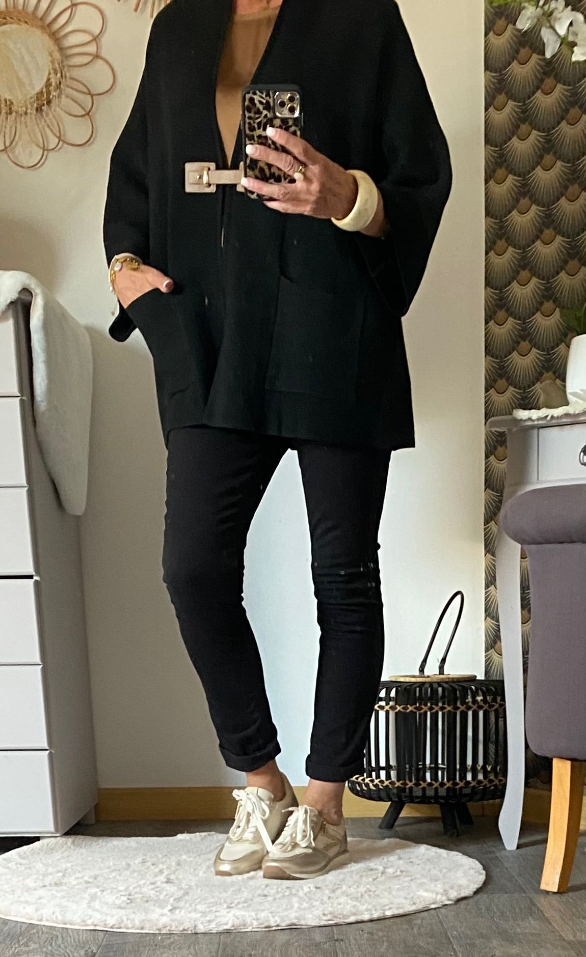 VESTE MG NOIRE  TU 36/44 PETIT 46