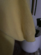 PULL CORINNE MANCHES COURTES  JAUNE PALE  TU 36/42