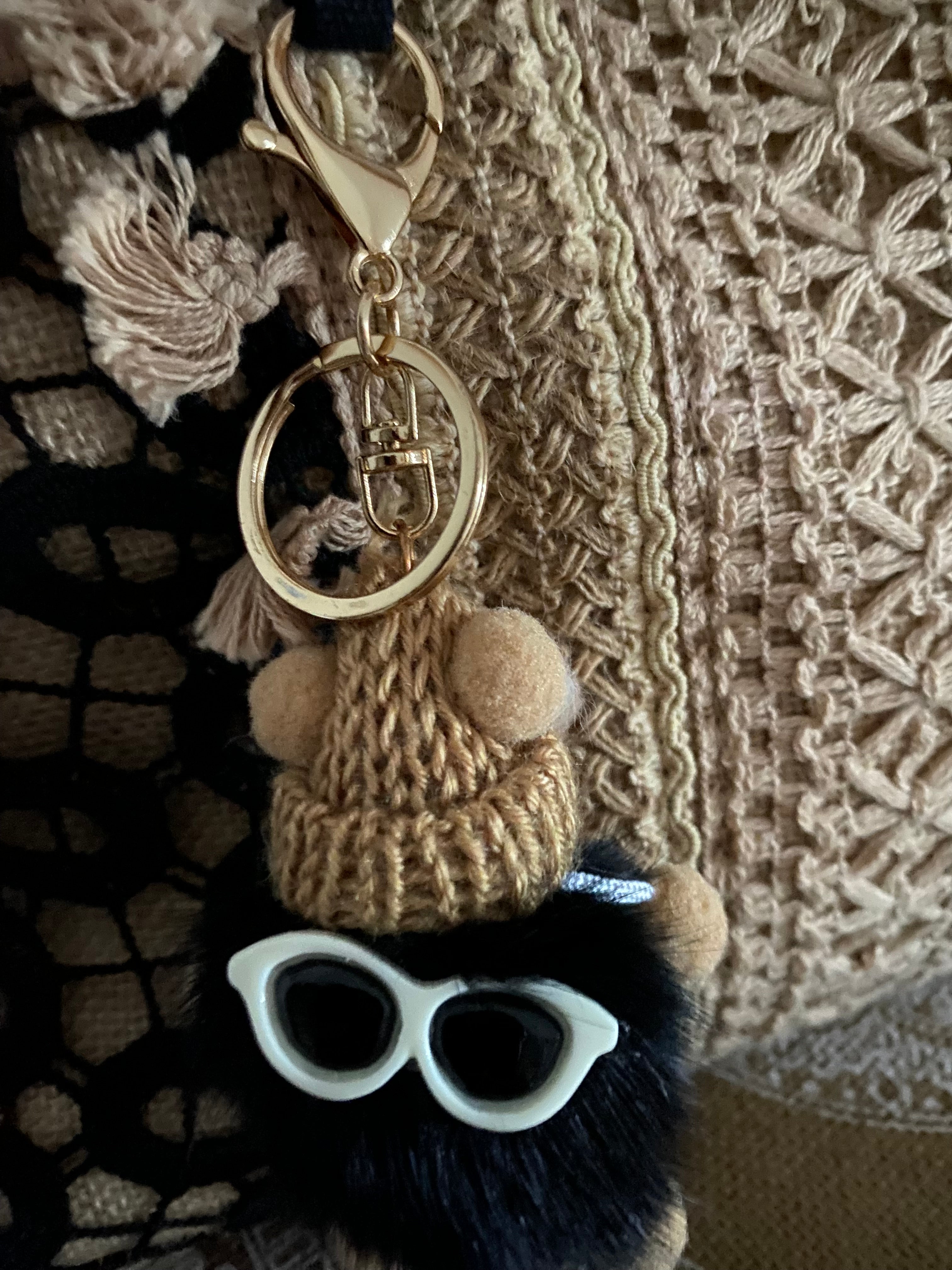 SAC CROCHET NOIR ET TAUPE