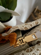 SAC CROCHET , ECRU ET CAMEL