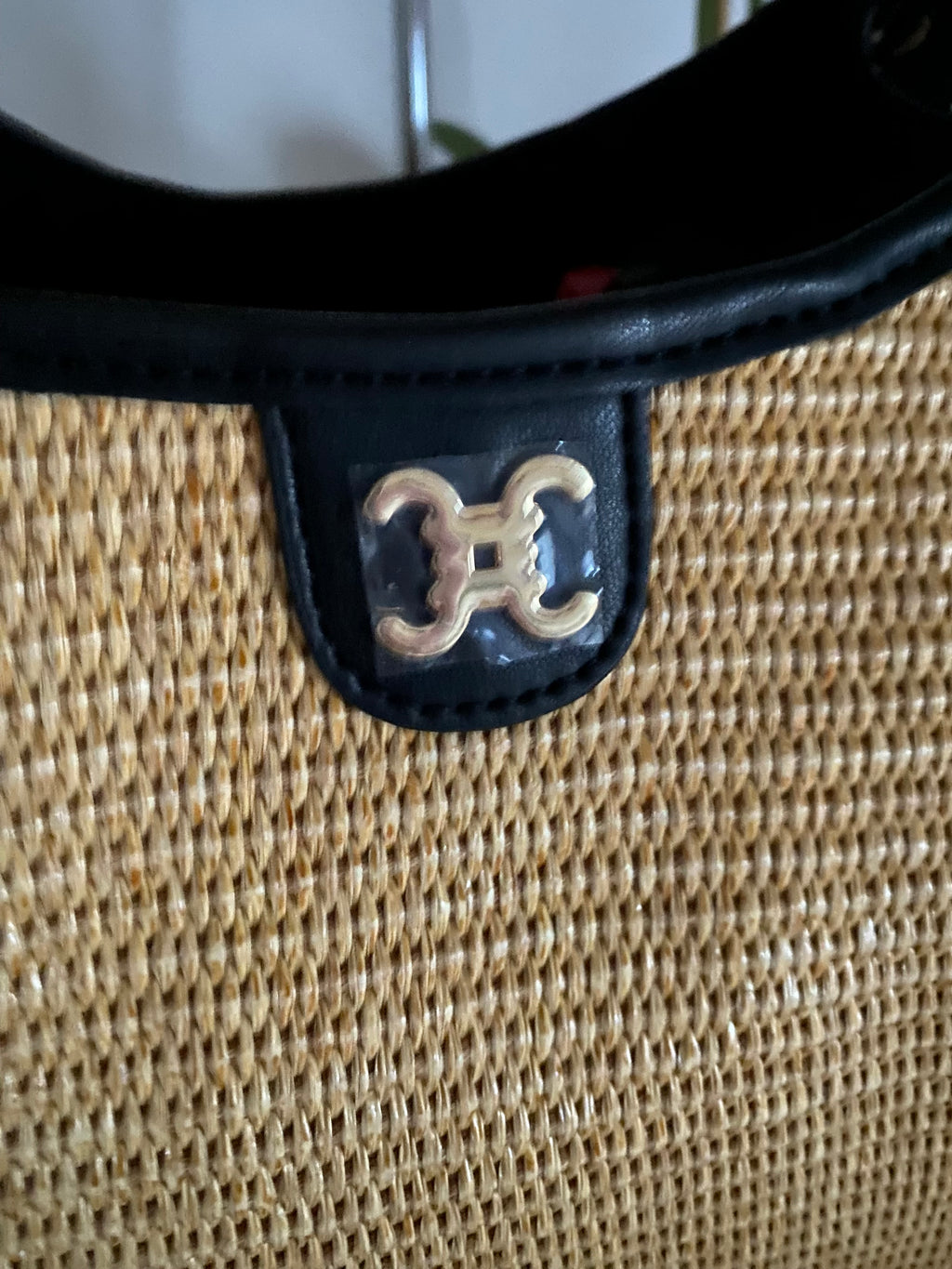 SAC CUIR ET PAILLE C