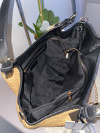 SAC CUIR ET PAILLE C