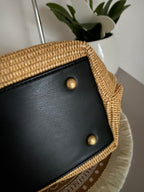 SAC CUIR ET PAILLE C