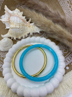 ENSEMBLE BRACELET JONCS BLEU