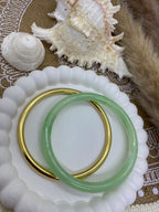 ENSEMBLE BRACELET JONCS VERT D'EAU