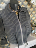 VESTE FINES RAYURES GRIS ENTRACYTHE TU 36/44