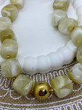COLLIER RESINE POP CORN BEIGE