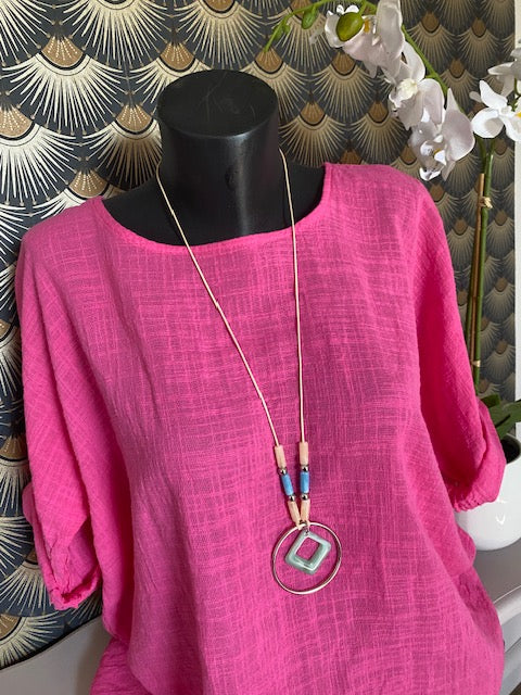 TOP MANUELLA  FUSHIA     TAILLE UNIQUE  36/44
