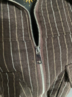 VESTE FINES RAYURES GRIS CHOCO  TU 36/44