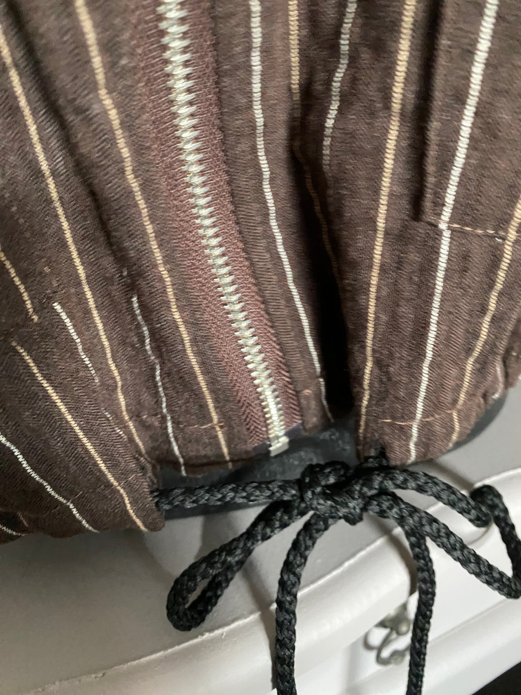 VESTE FINES RAYURES GRIS CHOCO  TU 36/44