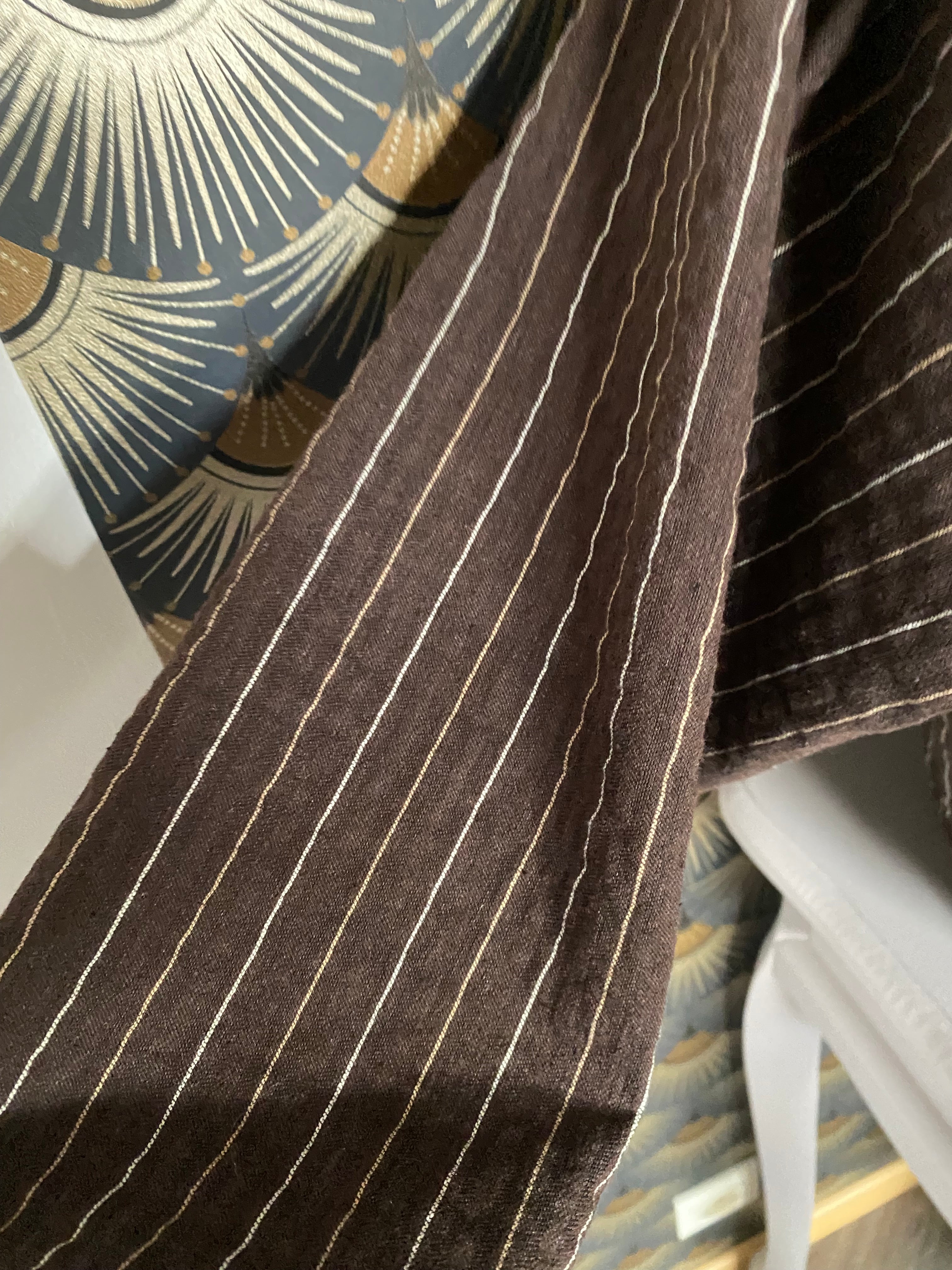 VESTE FINES RAYURES GRIS CHOCO  TU 36/44