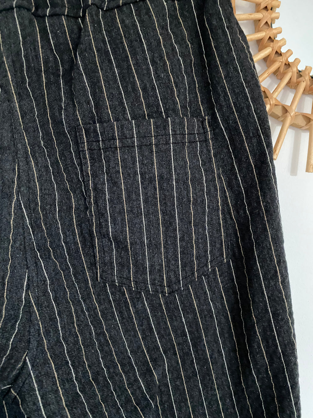 PANTALON FINES RAYURES GRIS ANTHRACITE TU 38/44