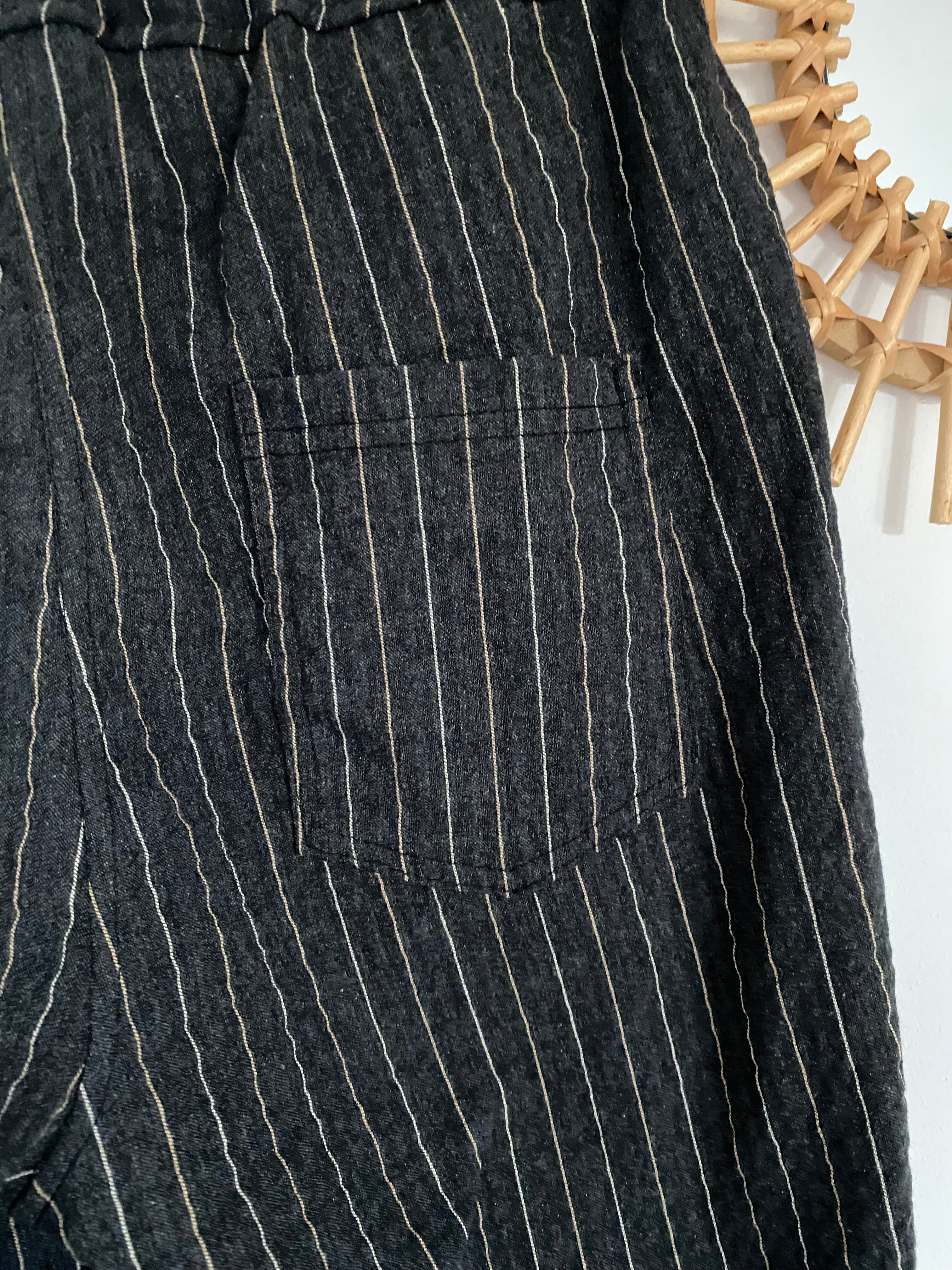 PANTALON FINES RAYURES GRIS ANTHRACITE TU 38/44