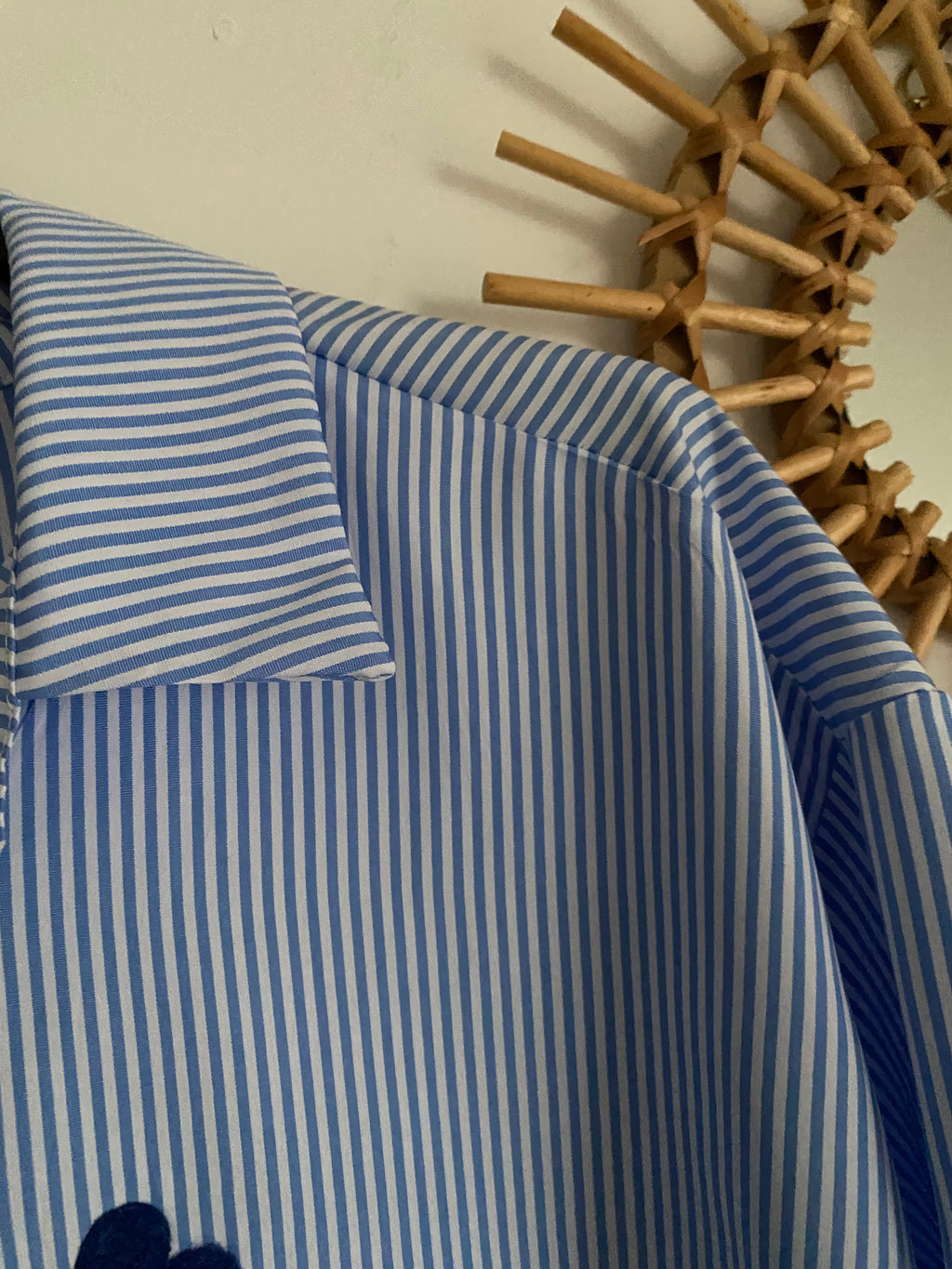 CHEMISE RAYEE COEURS BLEU MARINE    TU 36/44