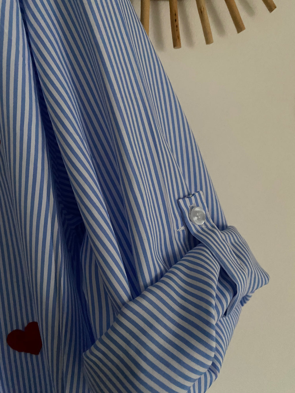 CHEMISE RAYEE COEURS ROUGES   TU 36/44