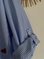 CHEMISE RAYEE COEURS ROUGES   TU 36/44