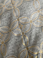 FOULARD BLEU ET BLANC A MOTIFS