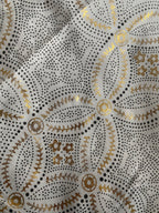 FOULARD BLEU ET BLANC A MOTIFS