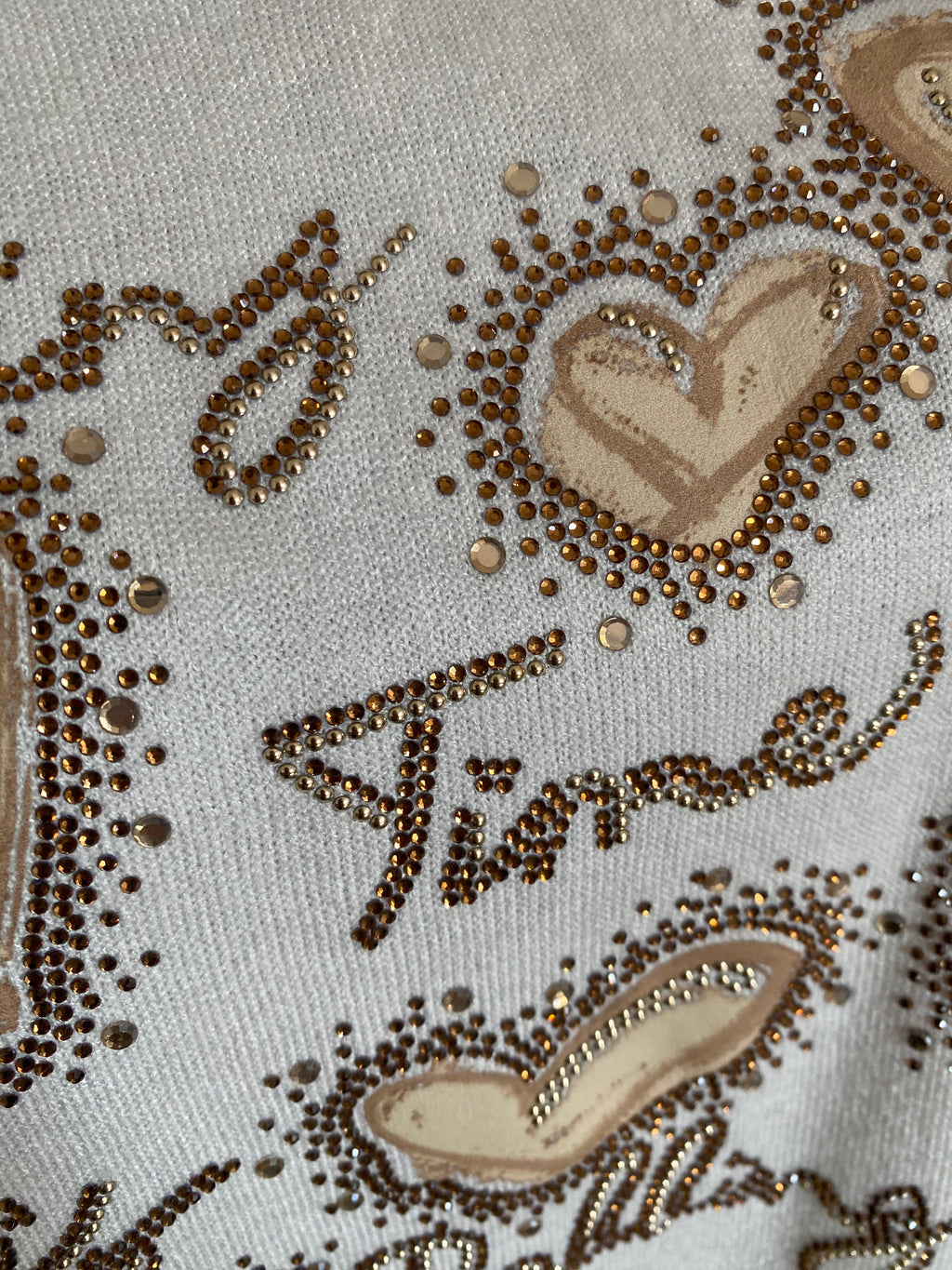 PULL COEUR TU 42/46 ECRU