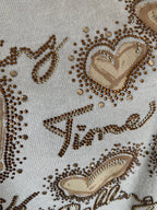 PULL COEUR TU 42/46 ECRU