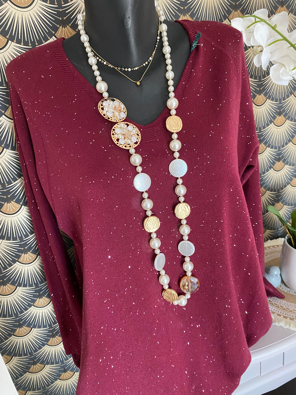 PULL BABE  BORDEAUX TU 44/50