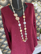 PULL BABE  BORDEAUX TU 44/50