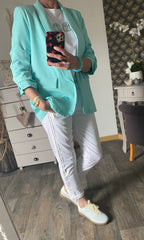 PANTALON IZZY  BANDES ARGENT  TAILLES S/M/L/XL