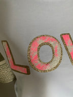 TEE SHIRT LOVE ROSE TAILLE UNIQUE 36/42