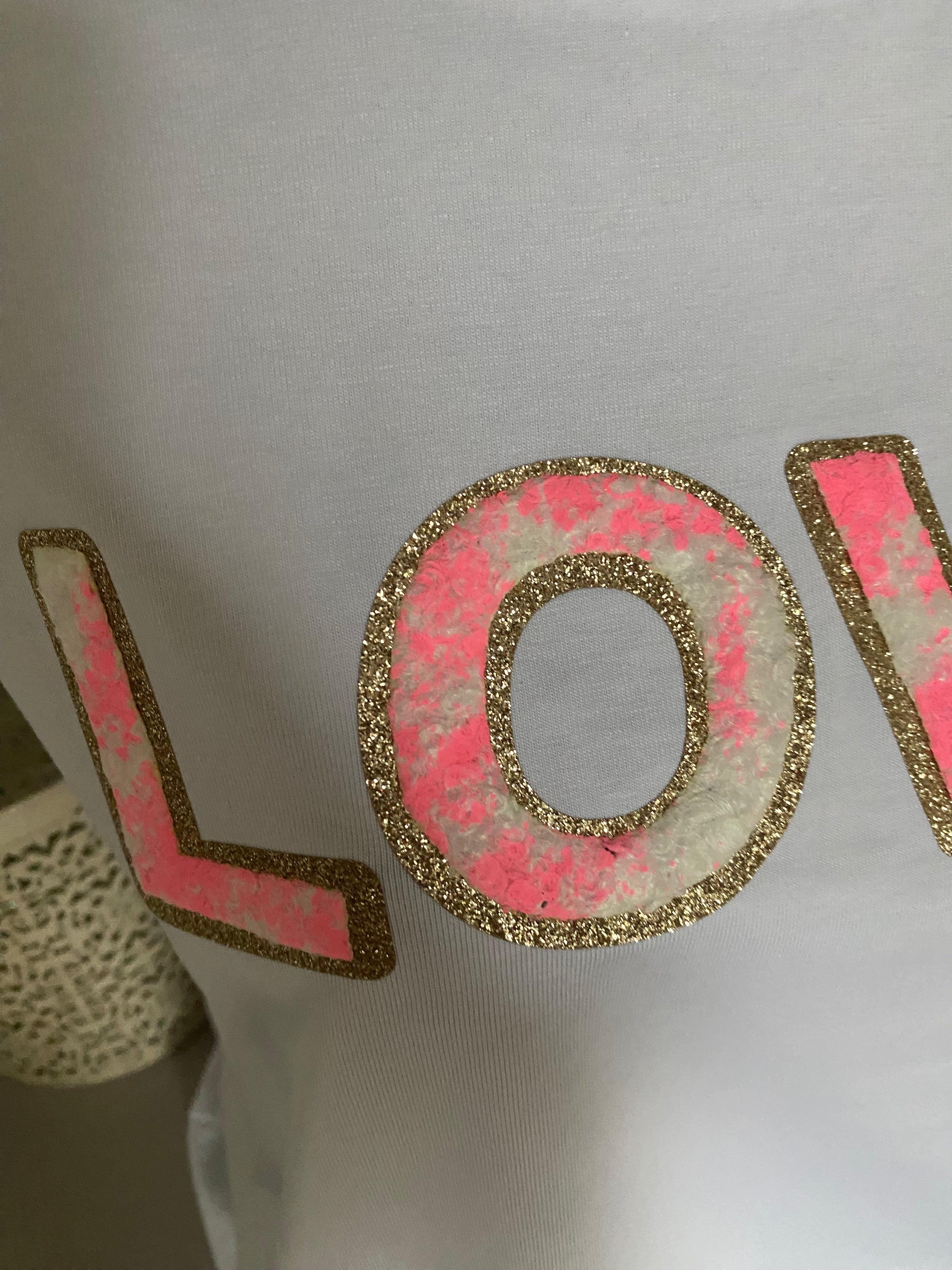 TEE SHIRT LOVE ROSE TAILLE UNIQUE 36/42
