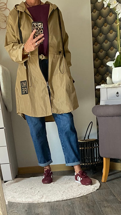VESTE IMPERMEABLE  HOPE  CAMEL   TU 36/48